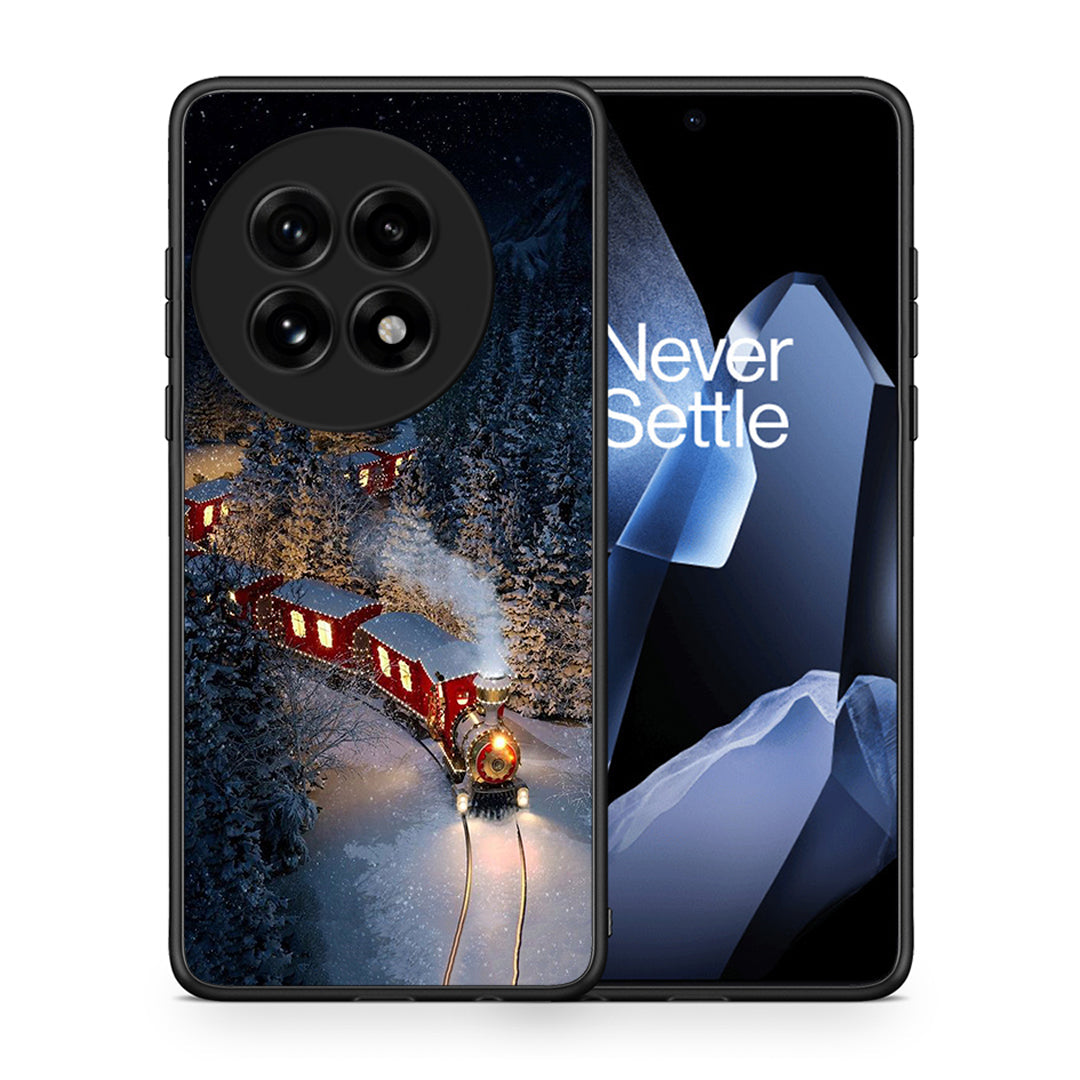 Θήκη OnePlus 13 Xmas Train από τη Smartfits με σχέδιο στο πίσω μέρος και μαύρο περίβλημα | OnePlus 13 Xmas Train case with colorful back and black bezels
