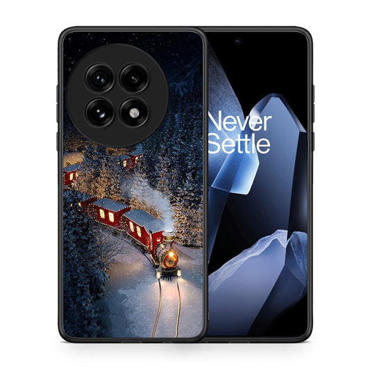 Θήκη OnePlus 13 Xmas Train από τη Smartfits με σχέδιο στο πίσω μέρος και μαύρο περίβλημα | OnePlus 13 Xmas Train case with colorful back and black bezels