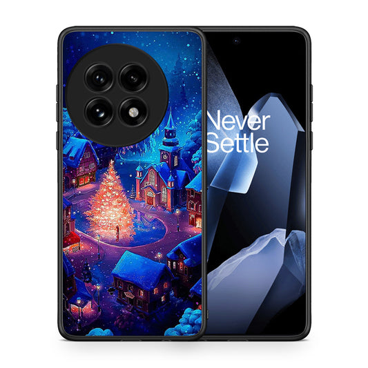 Θήκη OnePlus 13 Xmas Village από τη Smartfits με σχέδιο στο πίσω μέρος και μαύρο περίβλημα | OnePlus 13 Xmas Village case with colorful back and black bezels