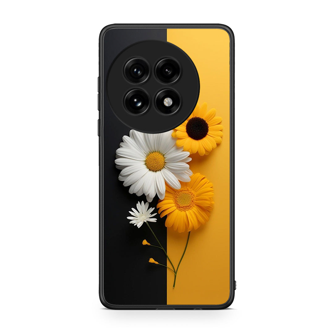 OnePlus 13 Yellow Daisies θήκη από τη Smartfits με σχέδιο στο πίσω μέρος και μαύρο περίβλημα | Smartphone case with colorful back and black bezels by Smartfits