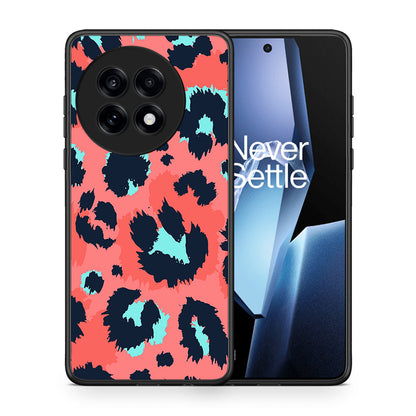 Θήκη OnePlus 13R Pink Leopard Animal από τη Smartfits με σχέδιο στο πίσω μέρος και μαύρο περίβλημα | OnePlus 13R Pink Leopard Animal case with colorful back and black bezels