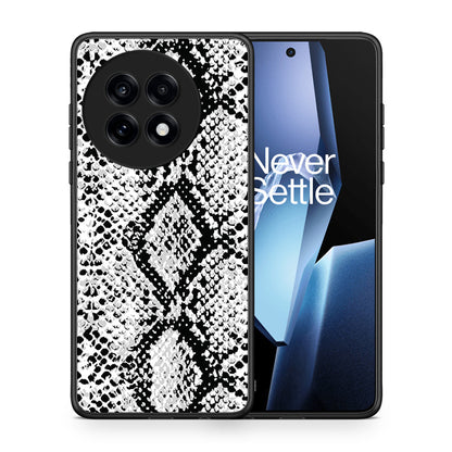Θήκη OnePlus 13R White Snake Animal από τη Smartfits με σχέδιο στο πίσω μέρος και μαύρο περίβλημα | OnePlus 13R White Snake Animal case with colorful back and black bezels
