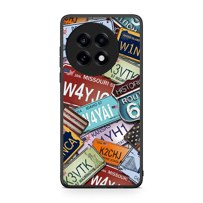 OnePlus 13R Car Plates θήκη από τη Smartfits με σχέδιο στο πίσω μέρος και μαύρο περίβλημα | Smartphone case with colorful back and black bezels by Smartfits