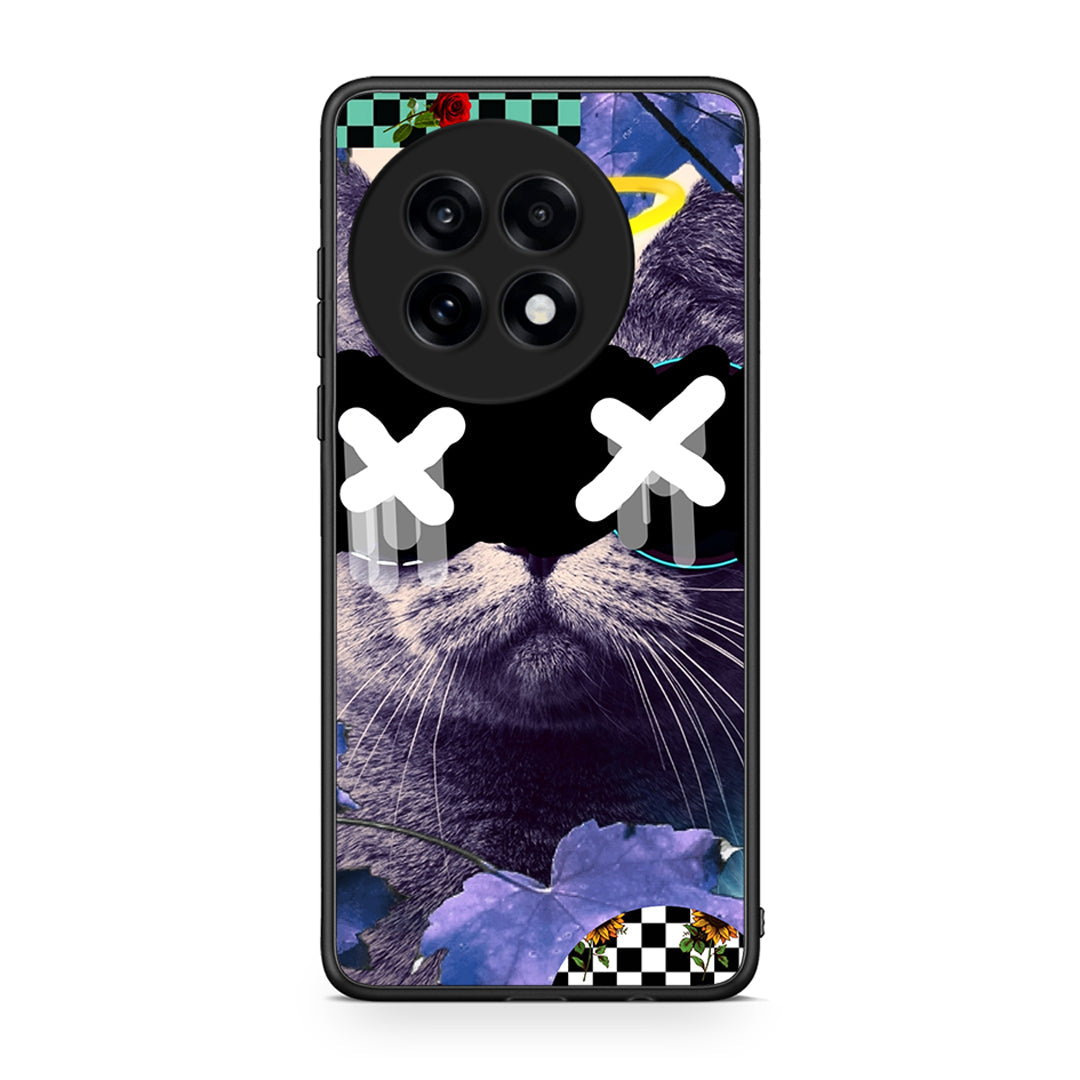 OnePlus 13R Cat Collage θήκη από τη Smartfits με σχέδιο στο πίσω μέρος και μαύρο περίβλημα | Smartphone case with colorful back and black bezels by Smartfits