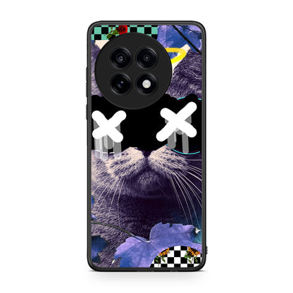 OnePlus 13R Cat Collage θήκη από τη Smartfits με σχέδιο στο πίσω μέρος και μαύρο περίβλημα | Smartphone case with colorful back and black bezels by Smartfits
