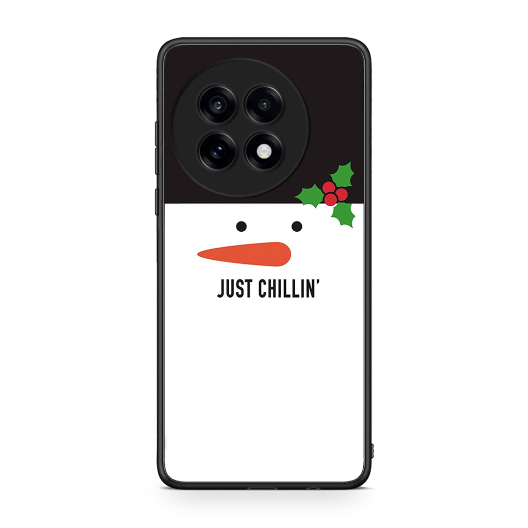 OnePlus 13R Christmas Chillin θήκη από τη Smartfits με σχέδιο στο πίσω μέρος και μαύρο περίβλημα | Smartphone case with colorful back and black bezels by Smartfits