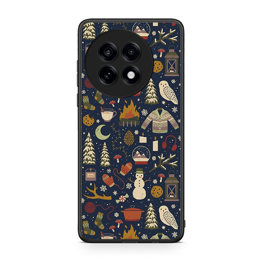 OnePlus 13R Christmas Elements θήκη από τη Smartfits με σχέδιο στο πίσω μέρος και μαύρο περίβλημα | Smartphone case with colorful back and black bezels by Smartfits