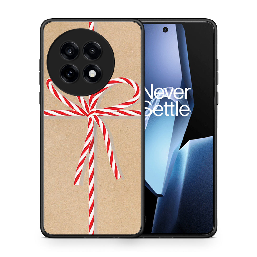 Θήκη OnePlus 13R Christmas Gift από τη Smartfits με σχέδιο στο πίσω μέρος και μαύρο περίβλημα | OnePlus 13R Christmas Gift case with colorful back and black bezels