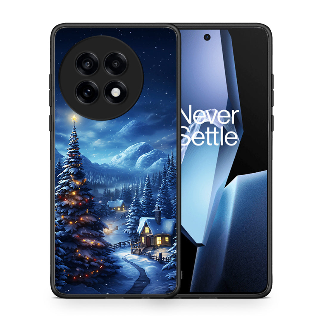 Θήκη OnePlus 13R Christmas Scenery από τη Smartfits με σχέδιο στο πίσω μέρος και μαύρο περίβλημα | OnePlus 13R Christmas Scenery case with colorful back and black bezels