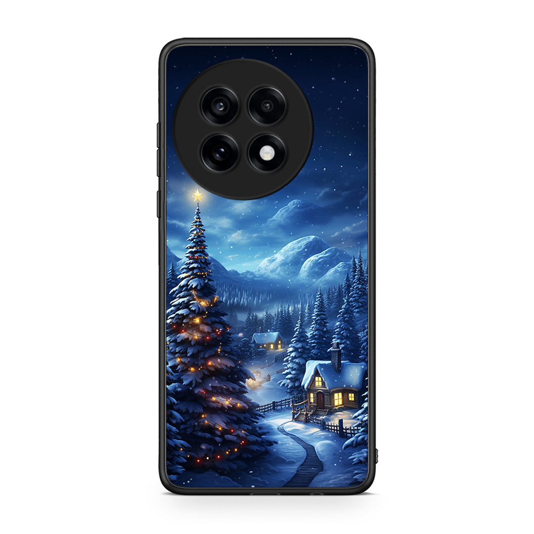 OnePlus 13R Christmas Scenery θήκη από τη Smartfits με σχέδιο στο πίσω μέρος και μαύρο περίβλημα | Smartphone case with colorful back and black bezels by Smartfits