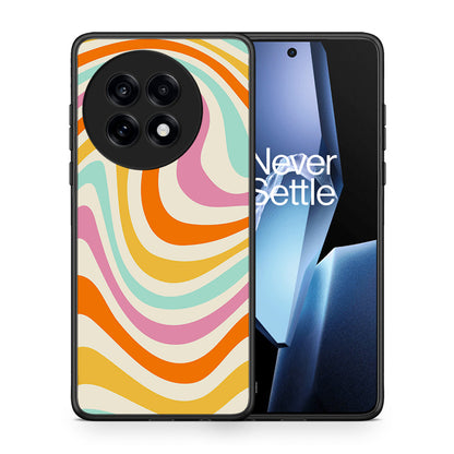 Θήκη OnePlus 13R Colourful Waves από τη Smartfits με σχέδιο στο πίσω μέρος και μαύρο περίβλημα | OnePlus 13R Colourful Waves case with colorful back and black bezels