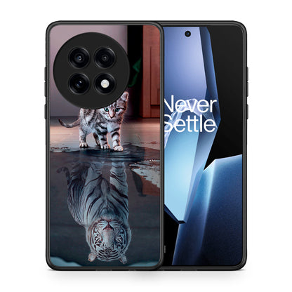 Θήκη OnePlus 13R Tiger Cute από τη Smartfits με σχέδιο στο πίσω μέρος και μαύρο περίβλημα | OnePlus 13R Tiger Cute case with colorful back and black bezels