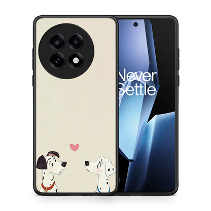Θήκη OnePlus 13R Dalmatians Love από τη Smartfits με σχέδιο στο πίσω μέρος και μαύρο περίβλημα | OnePlus 13R Dalmatians Love case with colorful back and black bezels