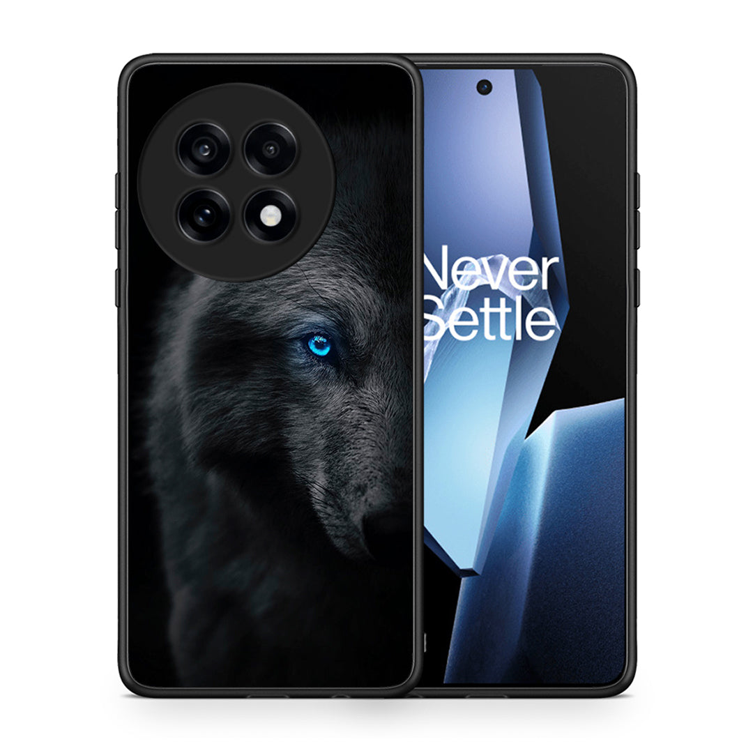 Θήκη OnePlus 13R Dark Wolf από τη Smartfits με σχέδιο στο πίσω μέρος και μαύρο περίβλημα | OnePlus 13R Dark Wolf case with colorful back and black bezels