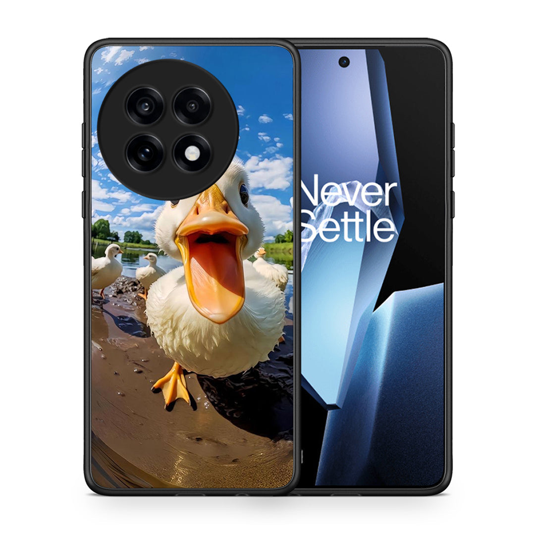 Θήκη OnePlus 13R Duck Face από τη Smartfits με σχέδιο στο πίσω μέρος και μαύρο περίβλημα | OnePlus 13R Duck Face case with colorful back and black bezels