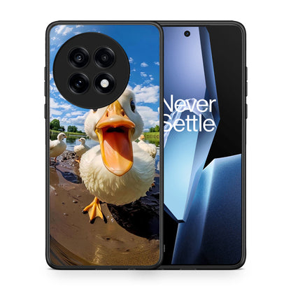 Θήκη OnePlus 13R Duck Face από τη Smartfits με σχέδιο στο πίσω μέρος και μαύρο περίβλημα | OnePlus 13R Duck Face case with colorful back and black bezels