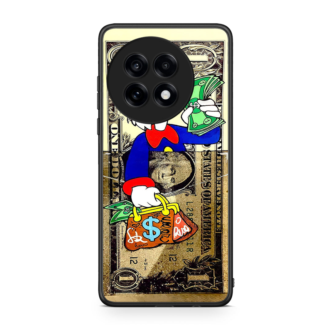 OnePlus 13R Duck Money Θήκη από τη Smartfits με σχέδιο στο πίσω μέρος και μαύρο περίβλημα | Smartphone case with colorful back and black bezels by Smartfits