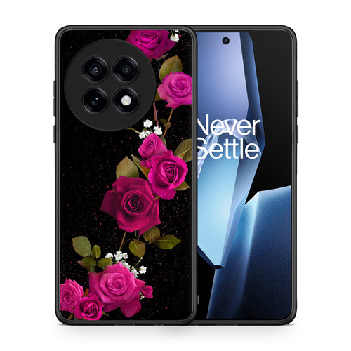 Θήκη OnePlus 13R Red Roses Flower από τη Smartfits με σχέδιο στο πίσω μέρος και μαύρο περίβλημα | OnePlus 13R Red Roses Flower case with colorful back and black bezels