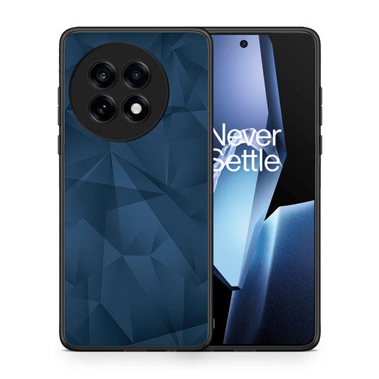 Θήκη OnePlus 13R Blue Abstract Geometric από τη Smartfits με σχέδιο στο πίσω μέρος και μαύρο περίβλημα | OnePlus 13R Blue Abstract Geometric case with colorful back and black bezels
