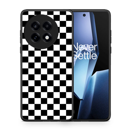 Θήκη OnePlus 13R Squares Geometric από τη Smartfits με σχέδιο στο πίσω μέρος και μαύρο περίβλημα | OnePlus 13R Squares Geometric case with colorful back and black bezels