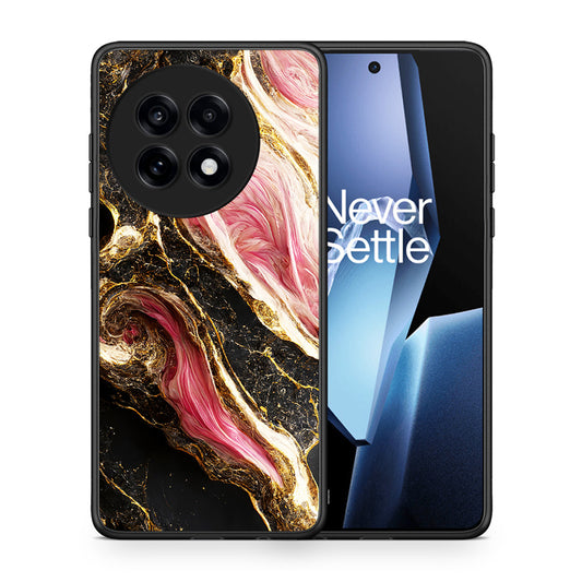Θήκη OnePlus 13R Glamorous Pink Marble από τη Smartfits με σχέδιο στο πίσω μέρος και μαύρο περίβλημα | OnePlus 13R Glamorous Pink Marble case with colorful back and black bezels