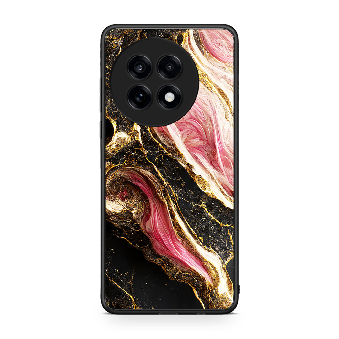 OnePlus 13R Glamorous Pink Marble θήκη από τη Smartfits με σχέδιο στο πίσω μέρος και μαύρο περίβλημα | Smartphone case with colorful back and black bezels by Smartfits