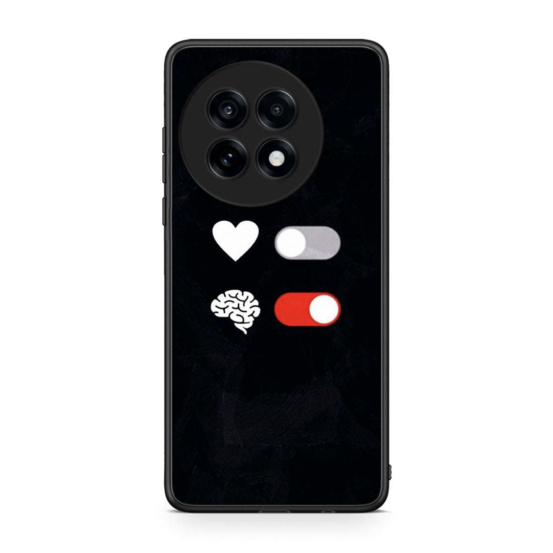 OnePlus 13R Heart Vs Brain Θήκη Αγίου Βαλεντίνου από τη Smartfits με σχέδιο στο πίσω μέρος και μαύρο περίβλημα | Smartphone case with colorful back and black bezels by Smartfits