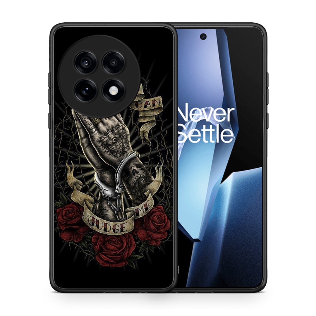 Θήκη OnePlus 13R Judge By God από τη Smartfits με σχέδιο στο πίσω μέρος και μαύρο περίβλημα | OnePlus 13R Judge By God case with colorful back and black bezels