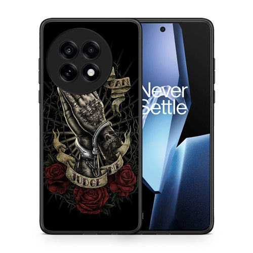 Θήκη OnePlus 13R Judge By God από τη Smartfits με σχέδιο στο πίσω μέρος και μαύρο περίβλημα | OnePlus 13R Judge By God case with colorful back and black bezels