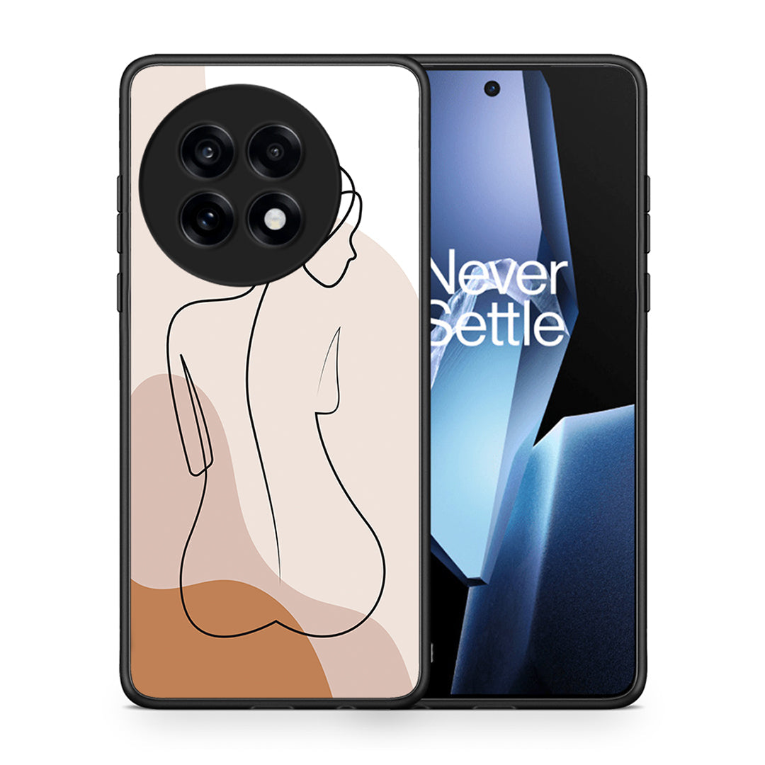 Θήκη OnePlus 13R LineArt Woman από τη Smartfits με σχέδιο στο πίσω μέρος και μαύρο περίβλημα | OnePlus 13R LineArt Woman case with colorful back and black bezels