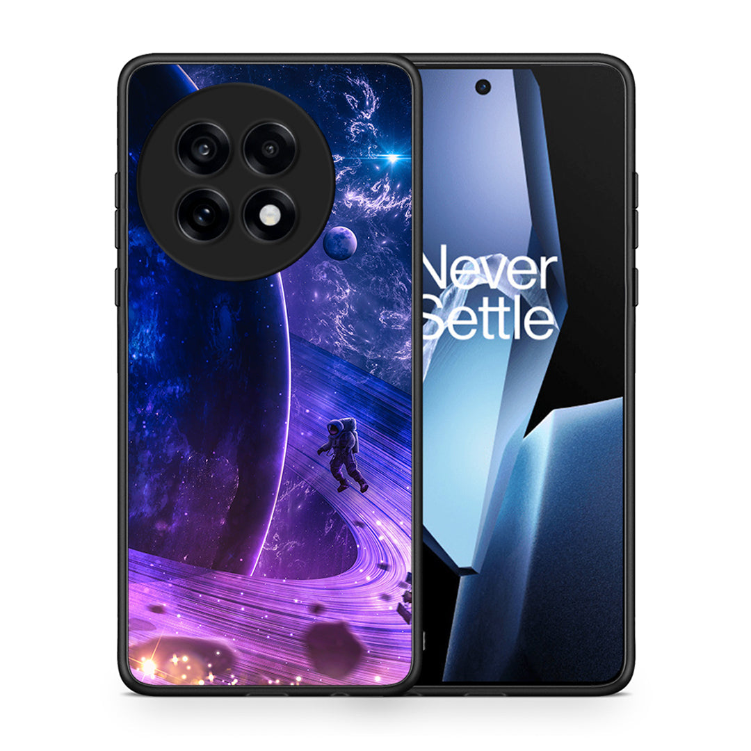 Θήκη OnePlus 13R Lost Astronaut από τη Smartfits με σχέδιο στο πίσω μέρος και μαύρο περίβλημα | OnePlus 13R Lost Astronaut case with colorful back and black bezels