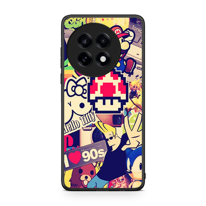 OnePlus 13R Love The 90s θήκη από τη Smartfits με σχέδιο στο πίσω μέρος και μαύρο περίβλημα | Smartphone case with colorful back and black bezels by Smartfits