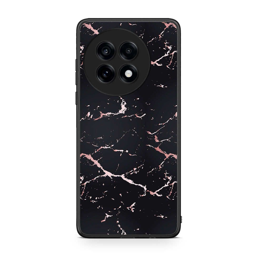 4 - OnePlus 13R Black Rosegold Marble case, cover, bumper