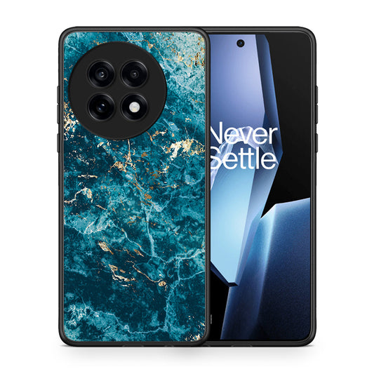 Θήκη OnePlus 13R Marble Blue από τη Smartfits με σχέδιο στο πίσω μέρος και μαύρο περίβλημα | OnePlus 13R Marble Blue case with colorful back and black bezels