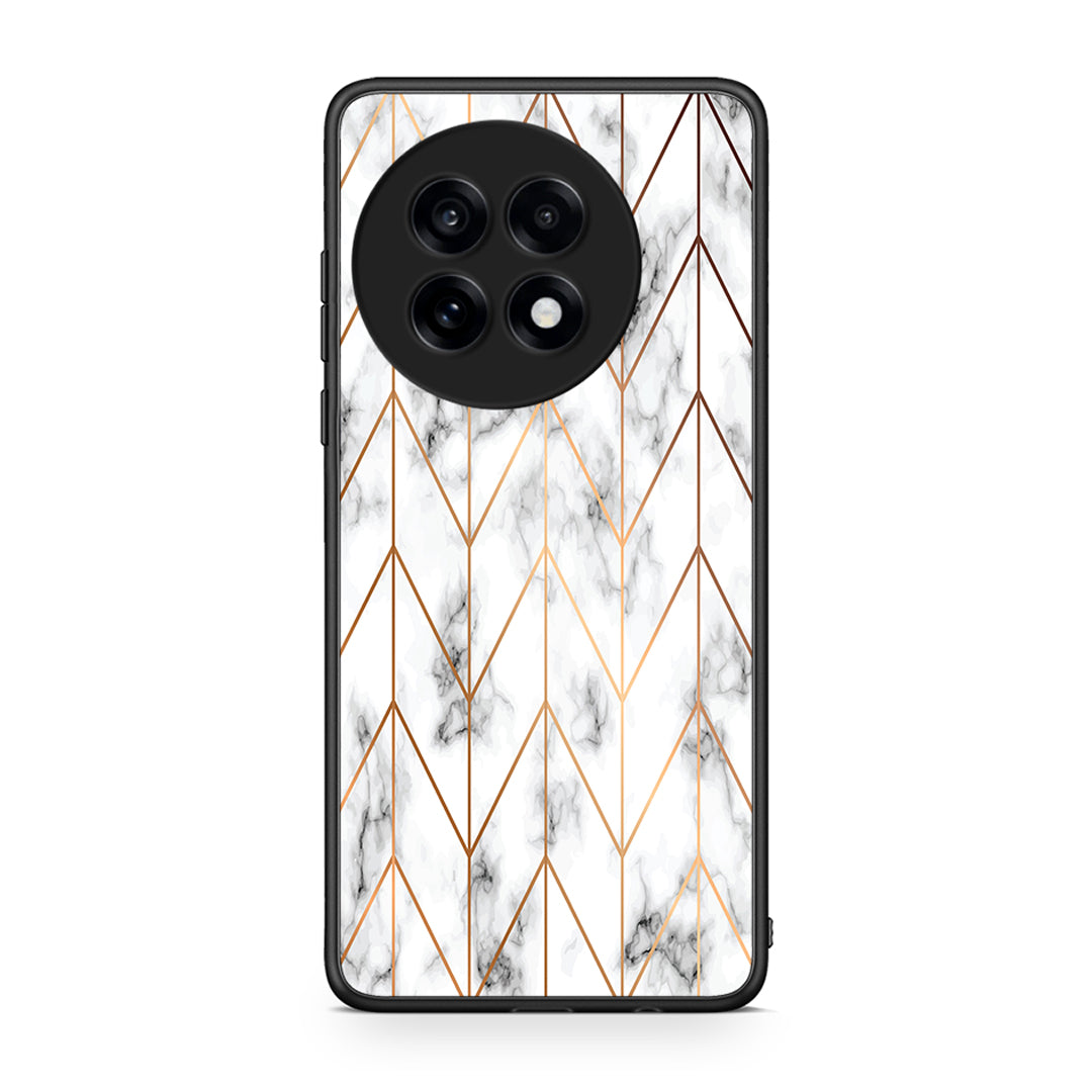 44 - OnePlus 13R Gold Geometric Marble case, cover, bumper