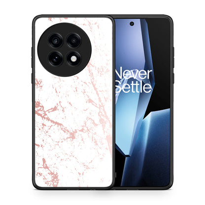 Θήκη OnePlus 13R Pink Splash Marble από τη Smartfits με σχέδιο στο πίσω μέρος και μαύρο περίβλημα | OnePlus 13R Pink Splash Marble case with colorful back and black bezels