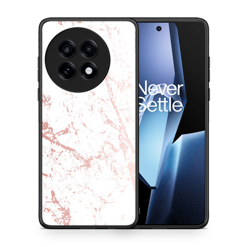 Θήκη OnePlus 13R Pink Splash Marble από τη Smartfits με σχέδιο στο πίσω μέρος και μαύρο περίβλημα | OnePlus 13R Pink Splash Marble case with colorful back and black bezels