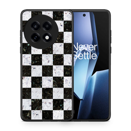 Θήκη OnePlus 13R Square Geometric Marble από τη Smartfits με σχέδιο στο πίσω μέρος και μαύρο περίβλημα | OnePlus 13R Square Geometric Marble case with colorful back and black bezels