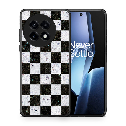 Θήκη OnePlus 13R Square Geometric Marble από τη Smartfits με σχέδιο στο πίσω μέρος και μαύρο περίβλημα | OnePlus 13R Square Geometric Marble case with colorful back and black bezels