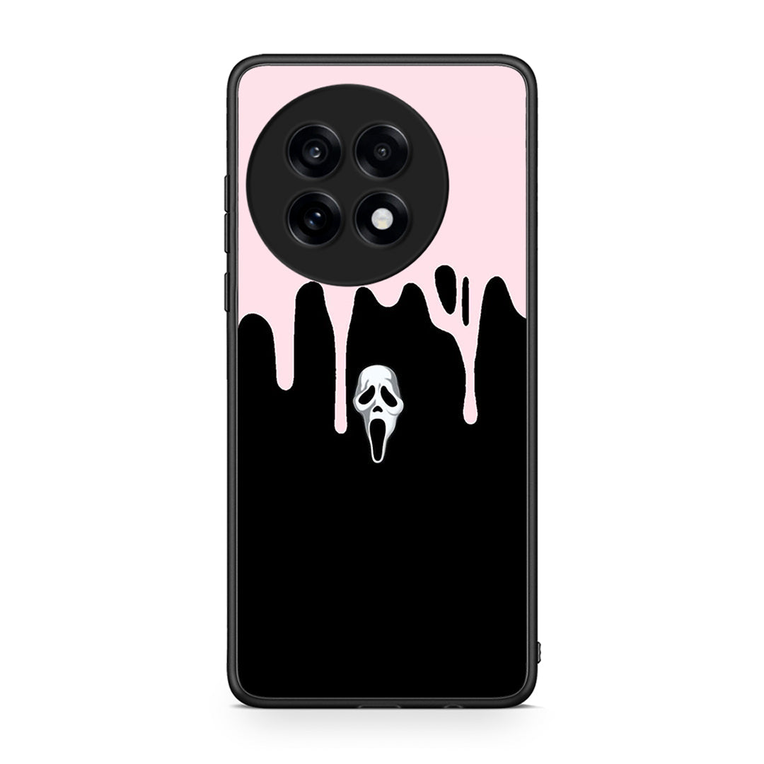 OnePlus 13R Melting Halloween Mask Θήκη από τη Smartfits με σχέδιο στο πίσω μέρος και μαύρο περίβλημα | Smartphone case with colorful back and black bezels by Smartfits