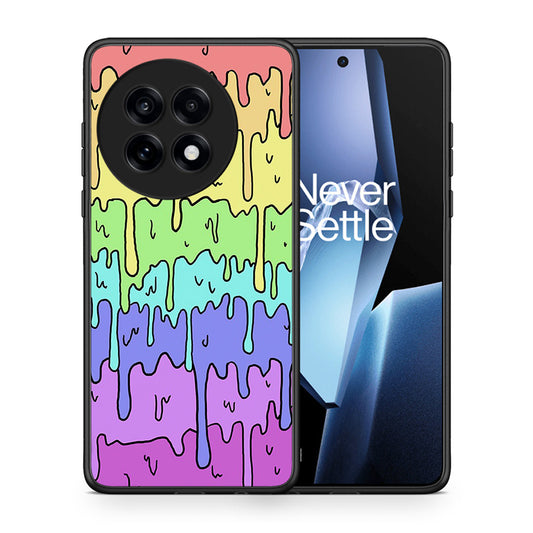 Θήκη OnePlus 13R Melting Rainbow από τη Smartfits με σχέδιο στο πίσω μέρος και μαύρο περίβλημα | OnePlus 13R Melting Rainbow case with colorful back and black bezels