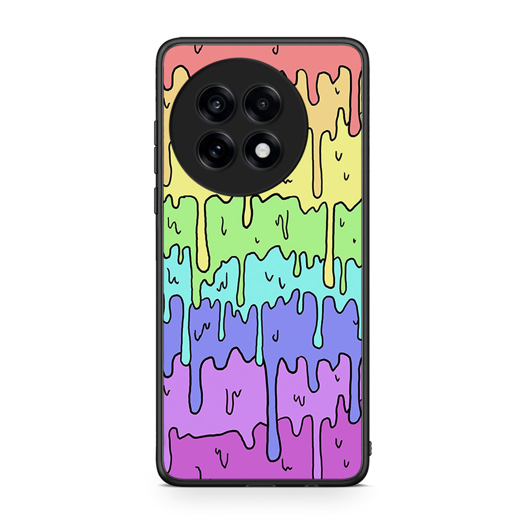 OnePlus 13R Melting Rainbow θήκη από τη Smartfits με σχέδιο στο πίσω μέρος και μαύρο περίβλημα | Smartphone case with colorful back and black bezels by Smartfits