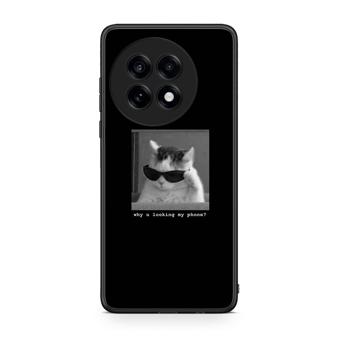 OnePlus 13R Meme Cat θήκη από τη Smartfits με σχέδιο στο πίσω μέρος και μαύρο περίβλημα | Smartphone case with colorful back and black bezels by Smartfits