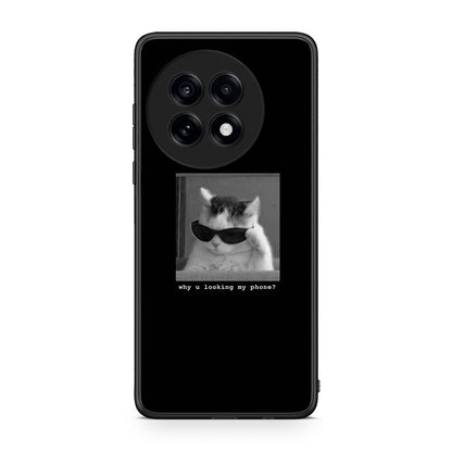 OnePlus 13R Meme Cat θήκη από τη Smartfits με σχέδιο στο πίσω μέρος και μαύρο περίβλημα | Smartphone case with colorful back and black bezels by Smartfits