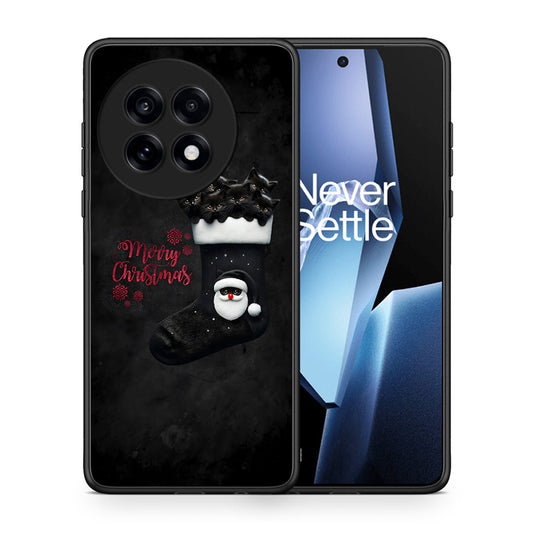 Θήκη OnePlus 13R Merry Cat Christmas από τη Smartfits με σχέδιο στο πίσω μέρος και μαύρο περίβλημα | OnePlus 13R Merry Cat Christmas case with colorful back and black bezels