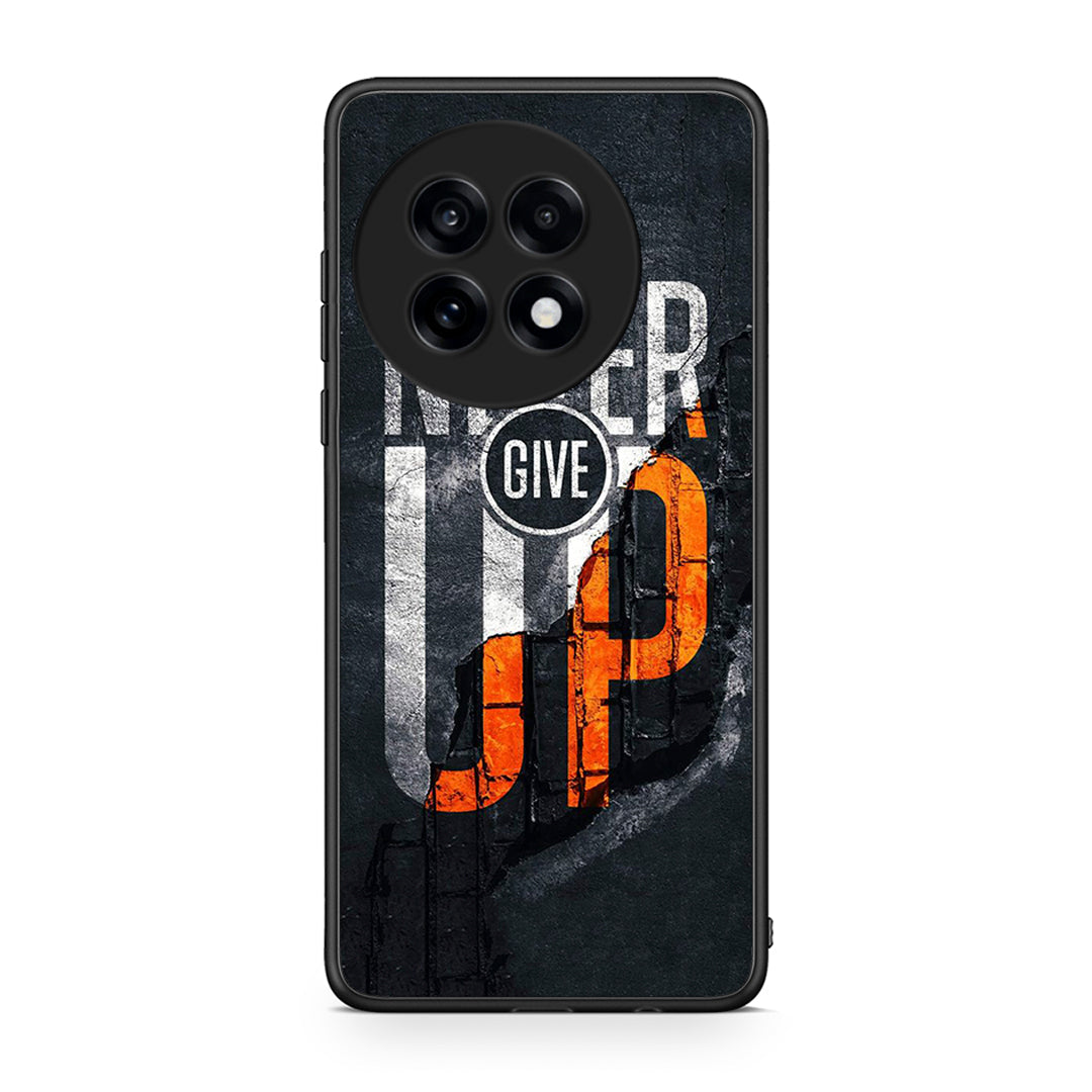 OnePlus 13R Never Give Up Θήκη Αγίου Βαλεντίνου από τη Smartfits με σχέδιο στο πίσω μέρος και μαύρο περίβλημα | Smartphone case with colorful back and black bezels by Smartfits