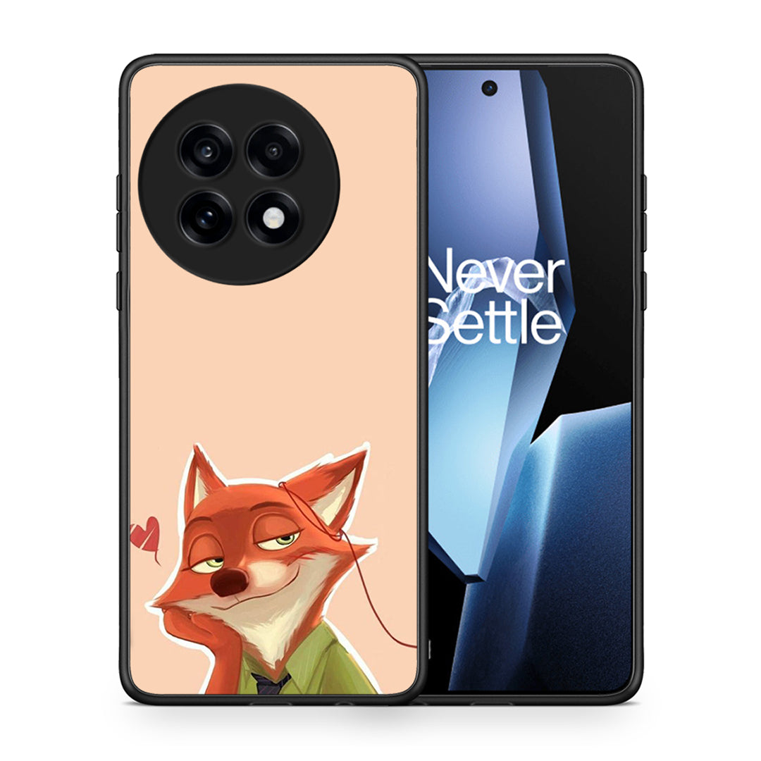 Θήκη OnePlus 13R Nick Wilde And Judy Hopps Love 1 από τη Smartfits με σχέδιο στο πίσω μέρος και μαύρο περίβλημα | OnePlus 13R Nick Wilde And Judy Hopps Love 1 case with colorful back and black bezels