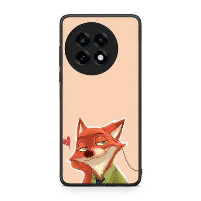 OnePlus 13R Nick Wilde And Judy Hopps Love 1 θήκη από τη Smartfits με σχέδιο στο πίσω μέρος και μαύρο περίβλημα | Smartphone case with colorful back and black bezels by Smartfits