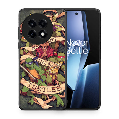 Θήκη OnePlus 13R Ninja Turtles από τη Smartfits με σχέδιο στο πίσω μέρος και μαύρο περίβλημα | OnePlus 13R Ninja Turtles case with colorful back and black bezels