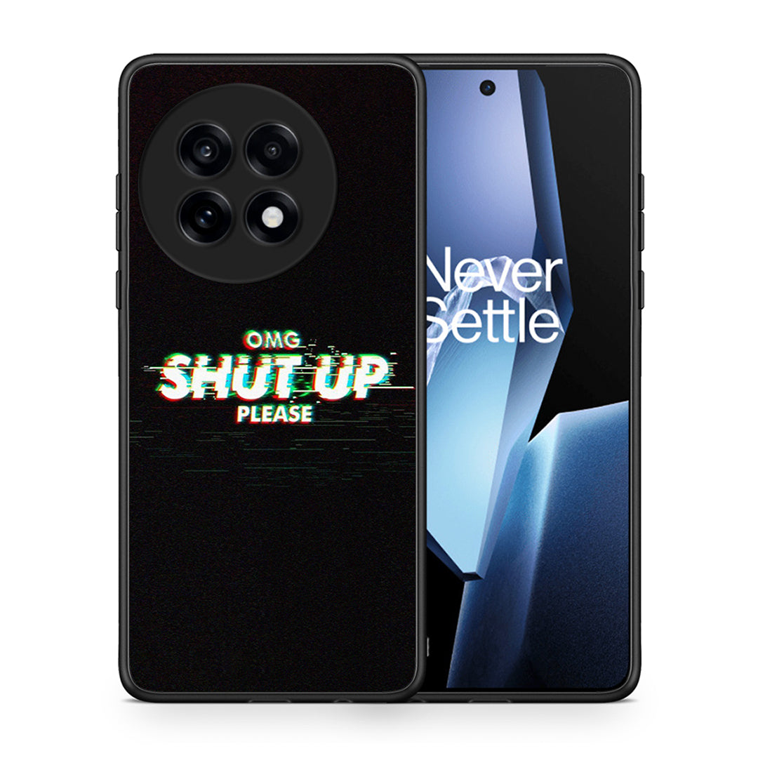 Θήκη OnePlus 13R OMG ShutUp από τη Smartfits με σχέδιο στο πίσω μέρος και μαύρο περίβλημα | OnePlus 13R OMG ShutUp case with colorful back and black bezels